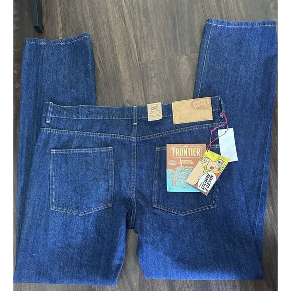 Naked and Famous Men's Jean New Frontier Selvedge Super Guy Blue Denim 40W/35L - Picture 4 of 7